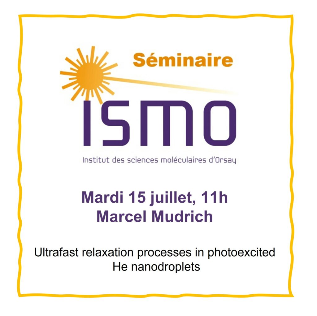 Ultrafast relaxation processes in photoexcited He nanodroplets 

Marcel Mudrich
Institute of Physics, University of Kassel, Germany