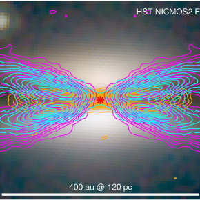 Thanks to the ideal orientation of the “Flying Saucer” disk, a CNRS team has produced the first precise map of the vertical distribution of molecules in a protoplanetary disk.