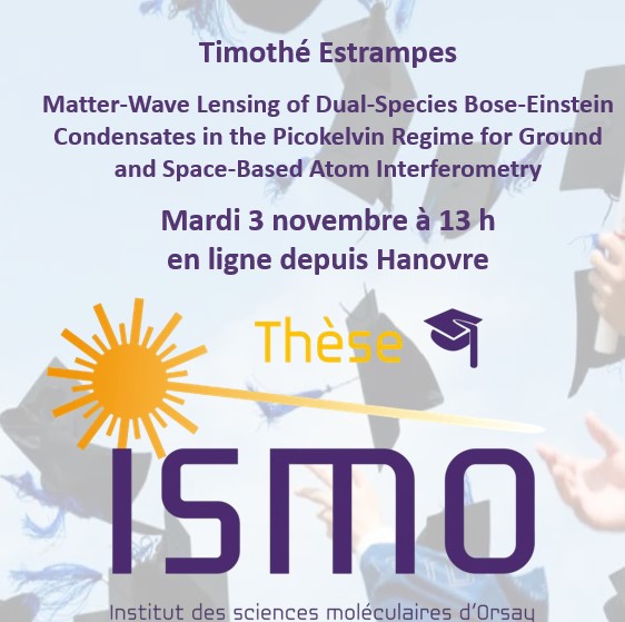 Matter-Wave Lensing of Dual-Species Bose-Einstein Condensates in the Picokelvin Regime for Ground and Space-Based Atom Interferometry
Mardi 3 novembre, à 13h
En ligne depuis Hanovre